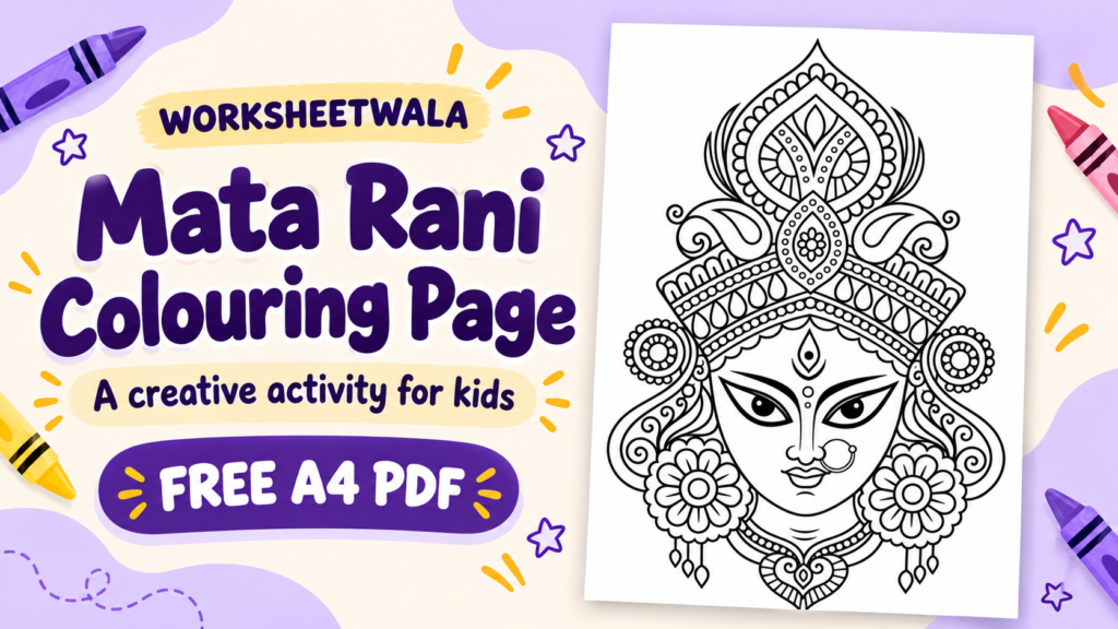 Mata Rani Colouring Page – Free A4 Printable